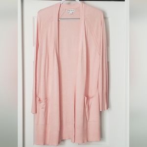 Ava & Viv pink long open cardigan Womens X